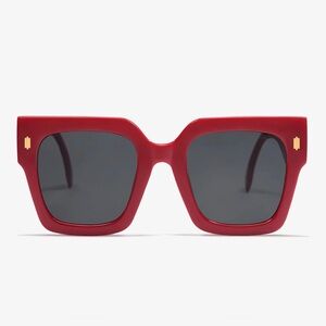 Rich B*tch Red Square Oversized Sunglasses